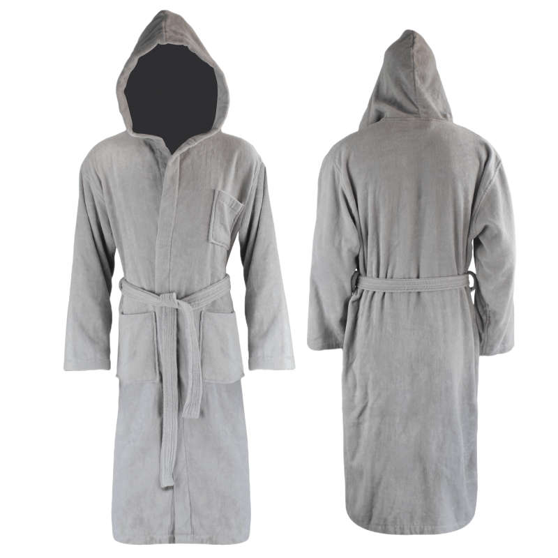 Super soft luxury hotel 100% cotton hooded bathrobe